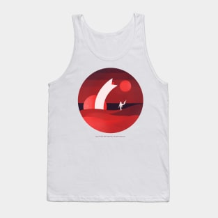 Minimalist Arrakis, Red Sunrise Tank Top